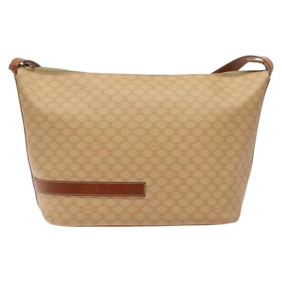 CELINE Macadam Canvas Shoulder Bag Pvc Leather Beige Gold - Picture 2 of 13